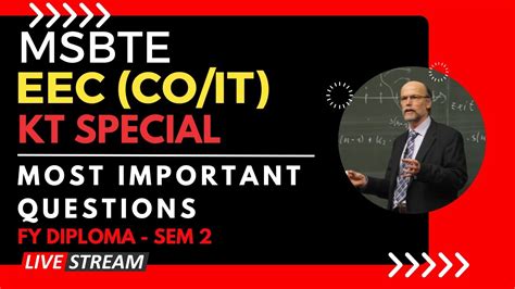 Day 1 Msbte Board Eec Kt Special Important Questions Sem 2 Bec Coit V2v Youtube