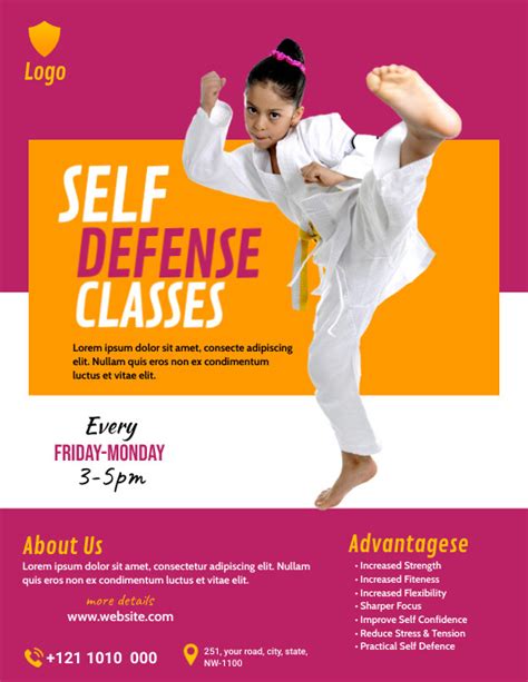 Copy Of Self Defense Classes Flyer Postermywall