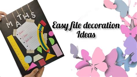 Project File Decoration Idea Math Practical File Notebook Scrapbook Decoration Idea