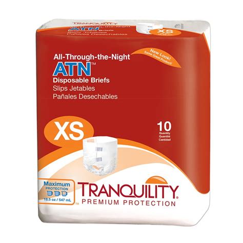 Tranquility Atn Adult Disposable Briefs Refastenable Tabs With All