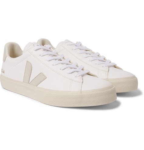 Veja Campo Suede Trimmed Leather Sneakers White VEJA