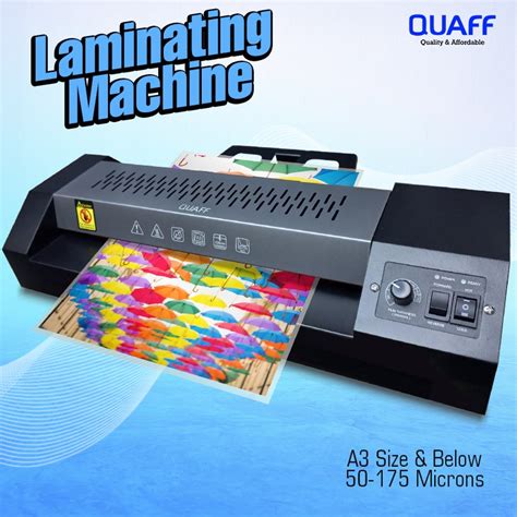 Quaff Metal Laminator Mm A Size Hot And Cold Laminating Machine