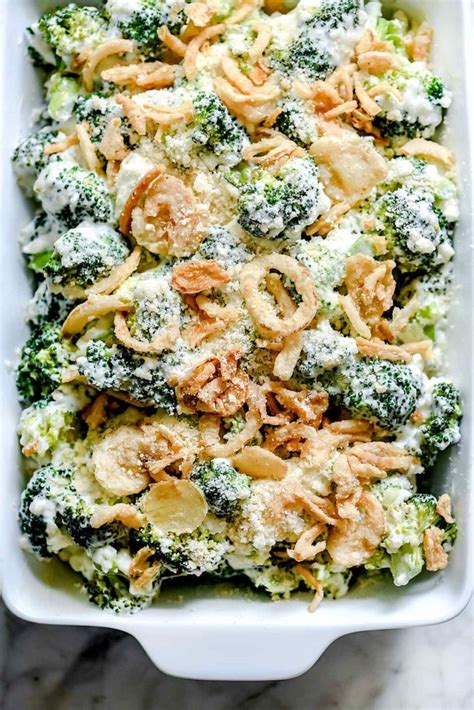Broccoli Casserole With Crispy Onions Foodiecrush Com