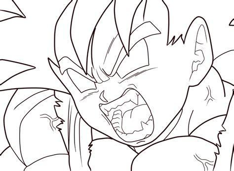 Gt Goku Lineart 01 By Zed Creations On Deviantart