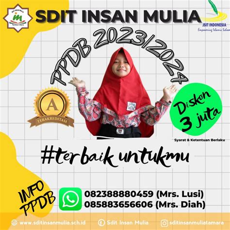 Open Registration Sdit Insan Mulia Tp Sdit Insan Mulia