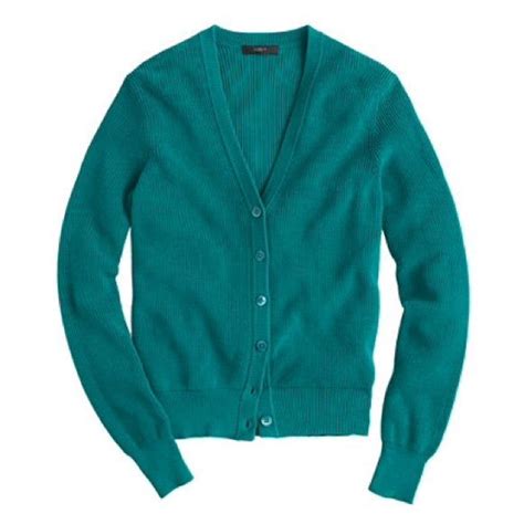 Jcrew Jcrew Ribbed Cotton Cardigan Sweater Nwt Color Vivid Jade From