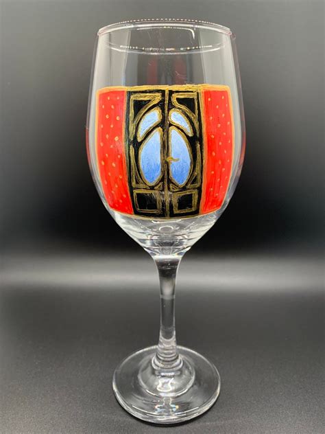 Suspiria Doorway Hand Painted Stemmed Wine Glass Etsy De