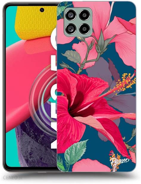 Silikonowe Czarne Etui Na Samsung Galaxy M53 5G Hibiscus 3150090217