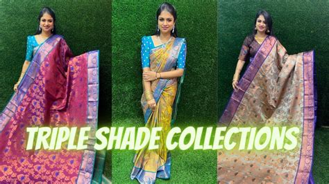 🌟amazing Triple Shade🌟high Traditional Silk Sarees🌟high Demand🌟whatsapp