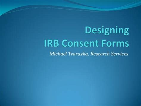 Designing IRB Consent Forms University Of Wisconsin Stout