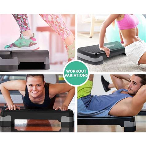 Everfit Aerobic Step Exercise Stepper Steps Home Gym Fitness Block Bench Riser Woolworths