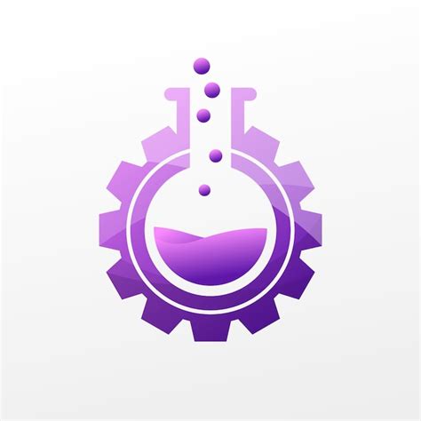 Logotipo De Laboratorio Morado Vector Premium