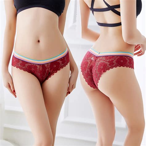 1PCS Sexy Temptation Lady Colored Striped Lace Transparent Seamless