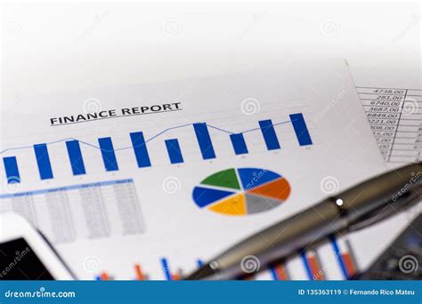 Graphs, Charts, Business Table. Finance Report. Stock Image - Image of ...