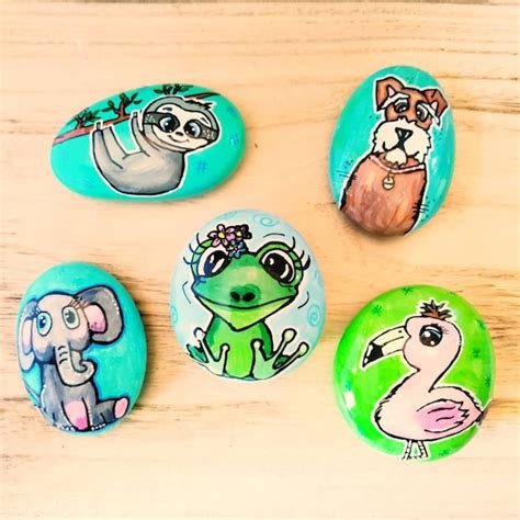 Painted Rocks Animals - Etsy