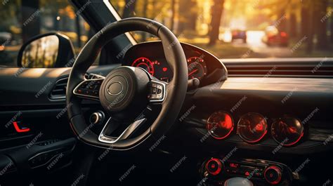 Premium Photo | Dashboard View of Car With Car Camera