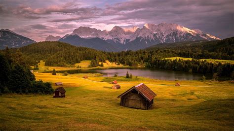 Fondos De Pantalla Árboles Paisaje Bosque Montañas Puesta De Sol