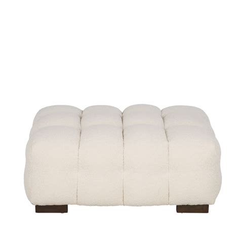 Pouf bouclettes écrues Lilo Maisons du Monde