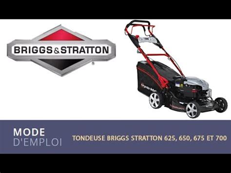 Utilisation Et Entretien Tondeuse Briggs Stratton Et