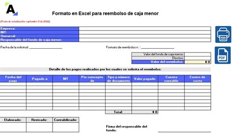 Va Formato Reembolso Caja Menor Actual Cese