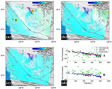 Maps Of Los Deformation Rates A B And C Los Deformation Rates