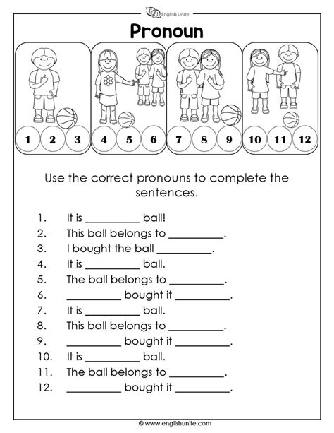 English Unite Pronouns Worksheet 2 Worksheets Library