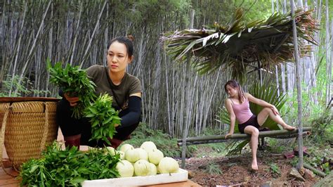 Harvest Vegetable Garden After Days Of Care Goes To Market Sell