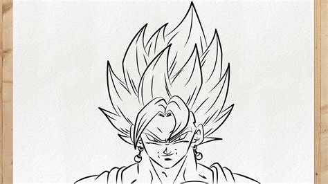 How To Draw Vegito Ssj Blue Easy Youtube