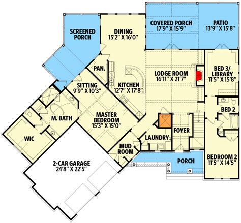 Mountain Craftsman Plan With Walkout Basement Ge Architectural