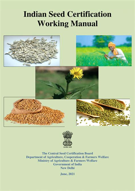 Pdf Indian Seed Certification Working Manual