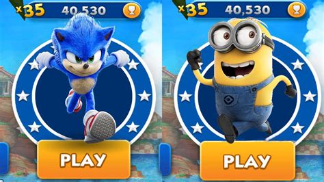 Sonic Dash Vs Minion Rush Movie Sonic Vs All Bosses Zazz Eggman All