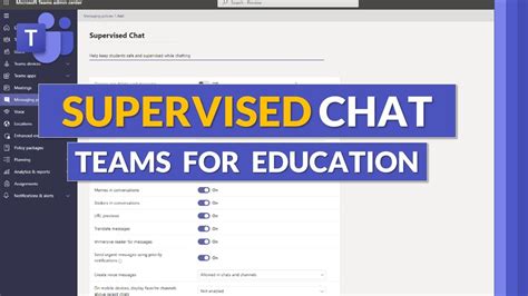 How To Use Supervised Chats In Microsoft Teams Youtube