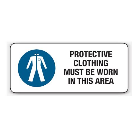 Protective Clothing Must Be Worn In This Area Signs Option 2