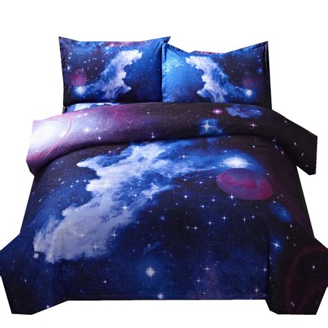 D Galaxy Duvet Cover Set Single Double Twin Queen Pcs Pcs Pcs