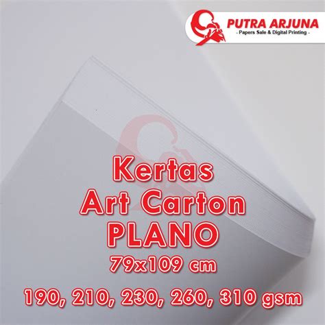 Jual Kertas Art Carton Gsm X Cm Plano Shopee Indonesia