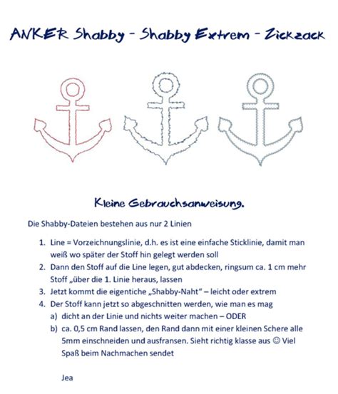 Stickdateien Set Anker Anchor Maritim X Ab X