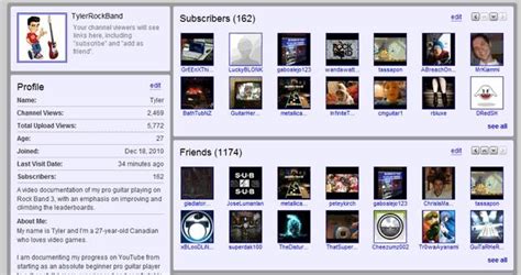 Old Youtube Profile Layout Rnostalgia