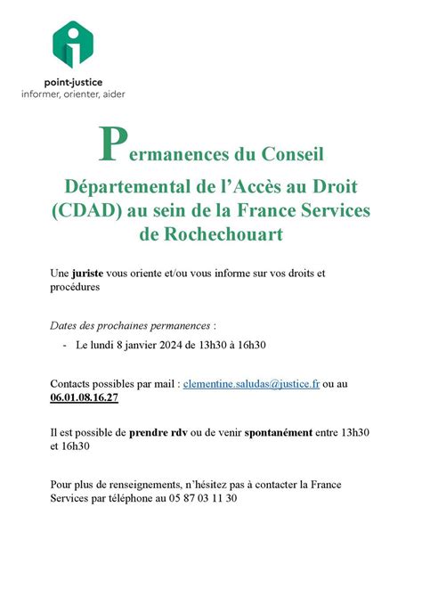 Permanences Du Conseil D Partemental De Lacc S Au Droit Cdad Au Sein