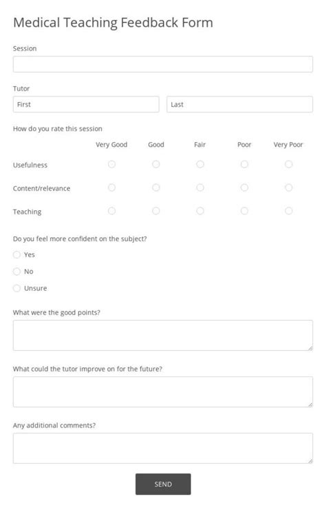 Social Work Feedback Form Template 123 Form Builder