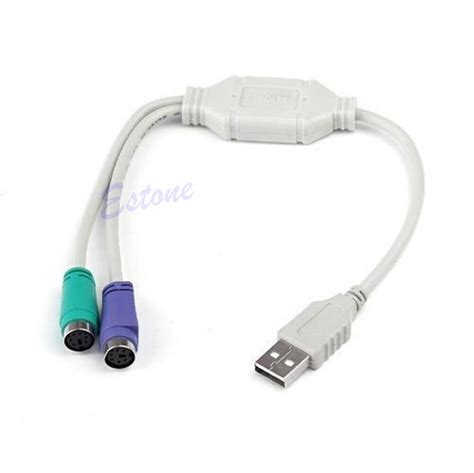 USB Male To PS 2 For Female Converter Cable For Laptop PC Computer Dura