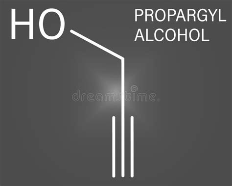 Propargyl Alcohol Molecule. Skeletal Formula Stock Vector - Illustration of laboratory, hydrogen ...