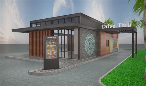 Nshama Drive Thru On Behance Restaurant Floor Plan Outdoor Restaurant