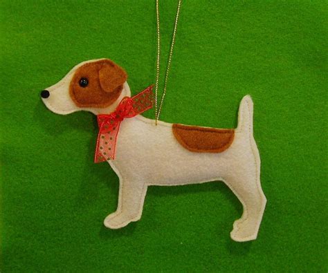 Jack Russell Felt Dog Ornament Felt Dog Ornament Felt Ornaments