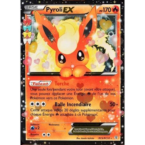 Carte Pokémon RC6 Pyroli EX 170 PV Ultra Rare Rayonnement Neuf FR