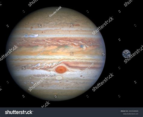 Accurate Size Comparison Earth Jupiter Planet Stock Illustration 2203540949 | Shutterstock