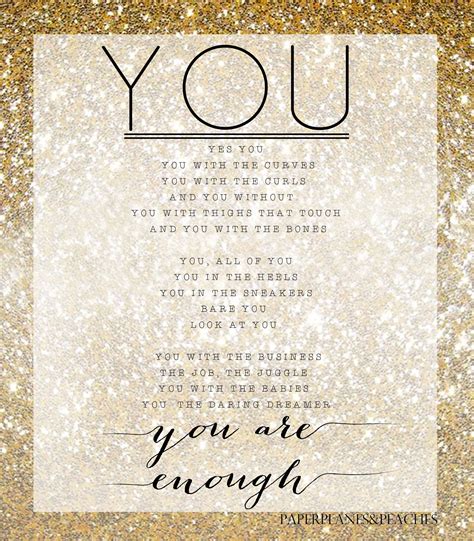 You Are Enough Free Download Printable Designed By Paperplanes