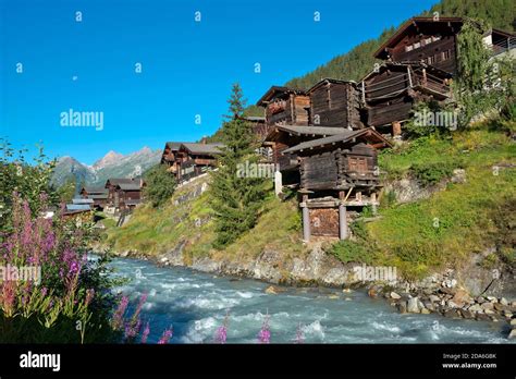 Switzerland Valais Wallis Lötschental Blatten rivière Fluss