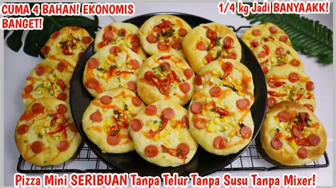 Resep Pizza Mini Ekonomis Tanpa Telur Tanpa Susu Tanpa Mixer Cocok