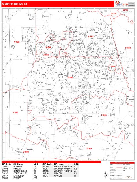 Warner Robins Ga Zip Code Map - Map