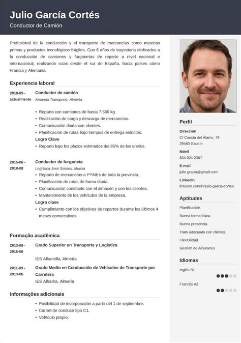 Introducir Imagen Modelo De Cv Con Licencia De Conducir Abzlocal Mx